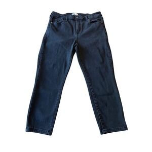 Pistola Cropped Skinny Leg High Rise Black Denim Jean Boho Hipster Rock Size 31